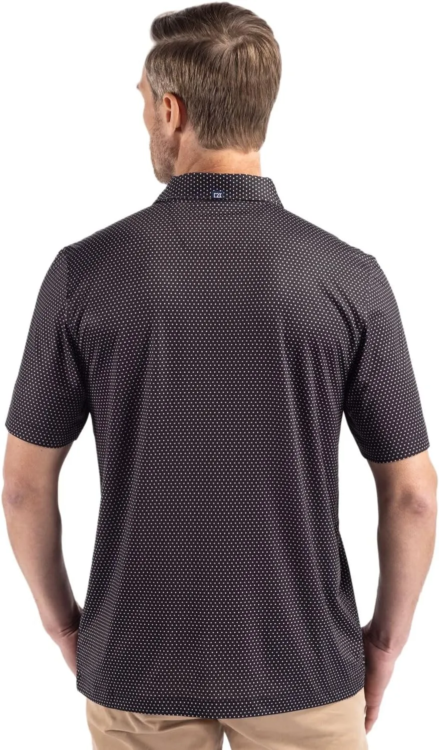 Cutter & Buck Pike Eco Shadow Check Print Recycled Mens Polo