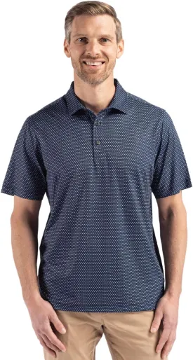 Cutter & Buck Pike Eco Shadow Check Print Recycled Mens Polo