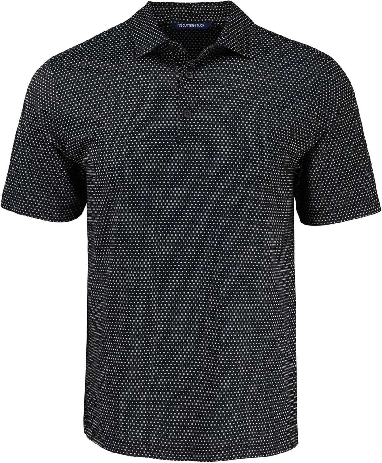 Cutter & Buck Pike Eco Shadow Check Print Recycled Mens Polo