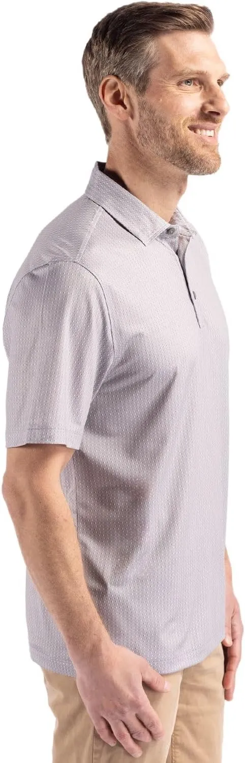 Cutter & Buck Pike Eco Shadow Check Print Recycled Mens Polo