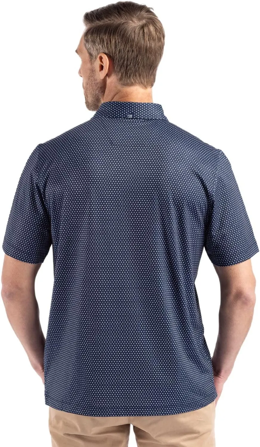 Cutter & Buck Pike Eco Shadow Check Print Recycled Mens Polo