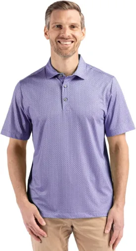 Cutter & Buck Pike Eco Shadow Check Print Recycled Mens Polo