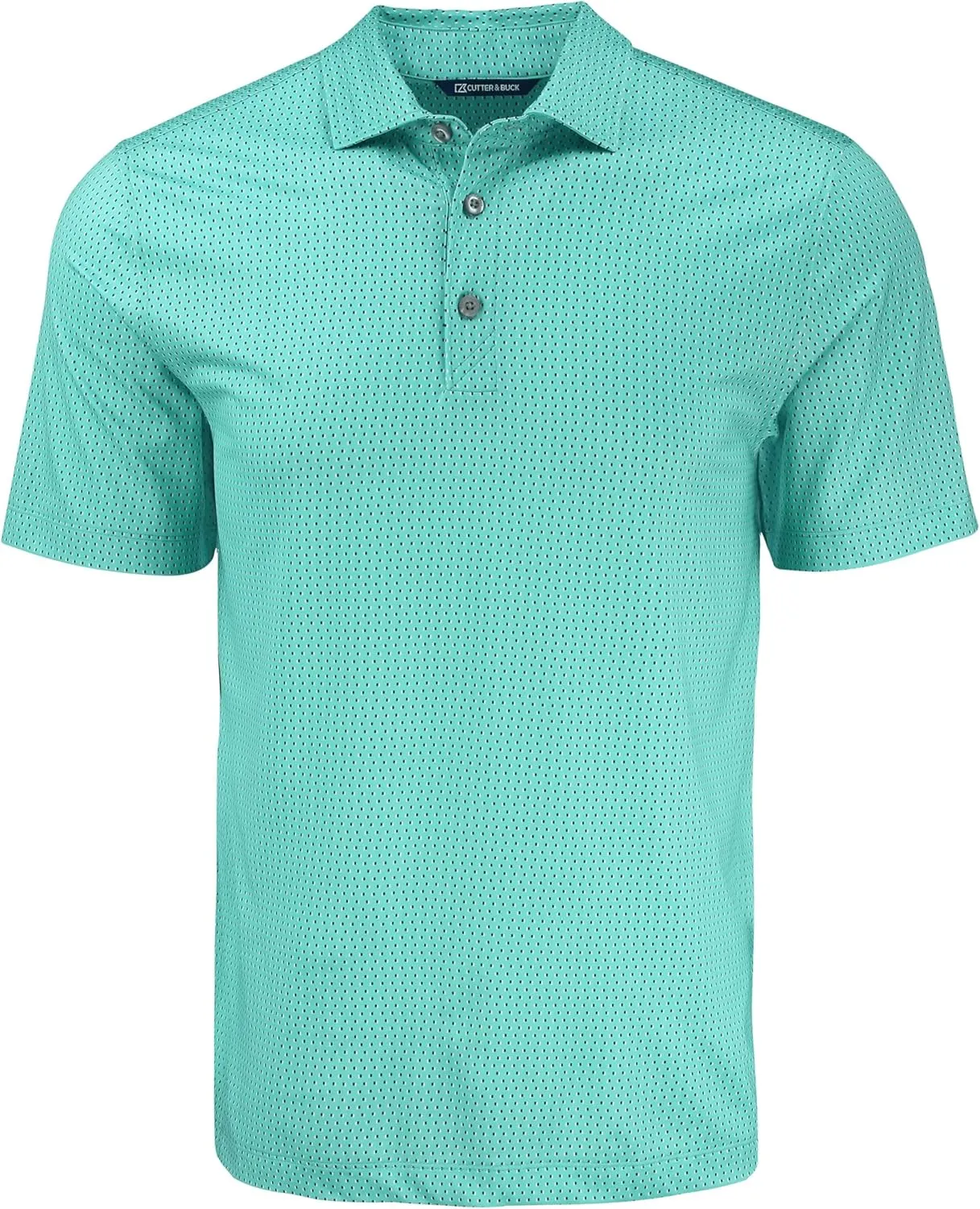 Cutter & Buck Pike Eco Shadow Check Print Recycled Mens Polo