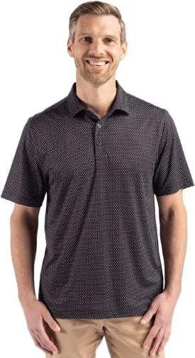Cutter & Buck Pike Eco Shadow Check Print Recycled Mens Polo