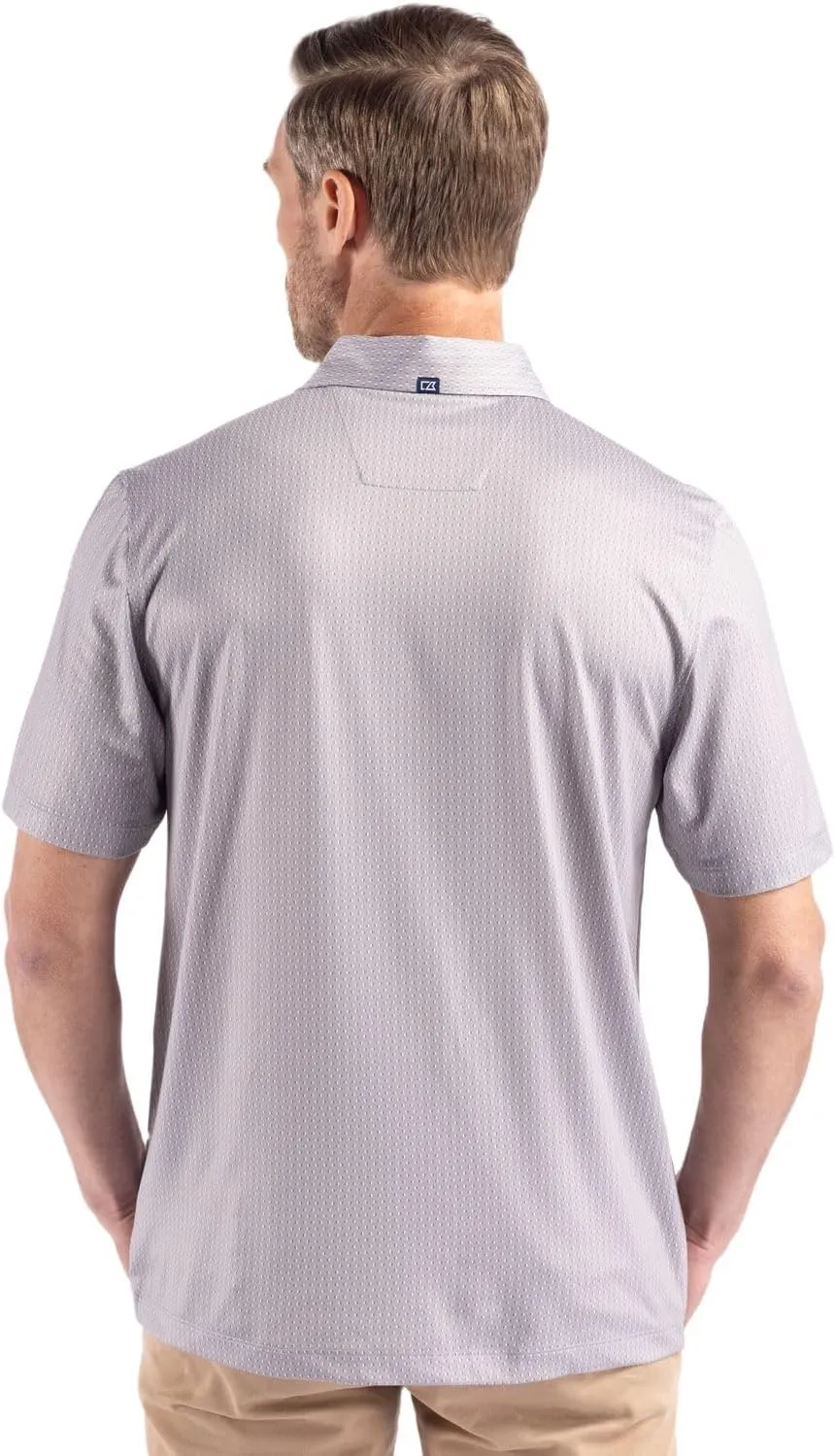 Cutter & Buck Pike Eco Shadow Check Print Recycled Mens Polo