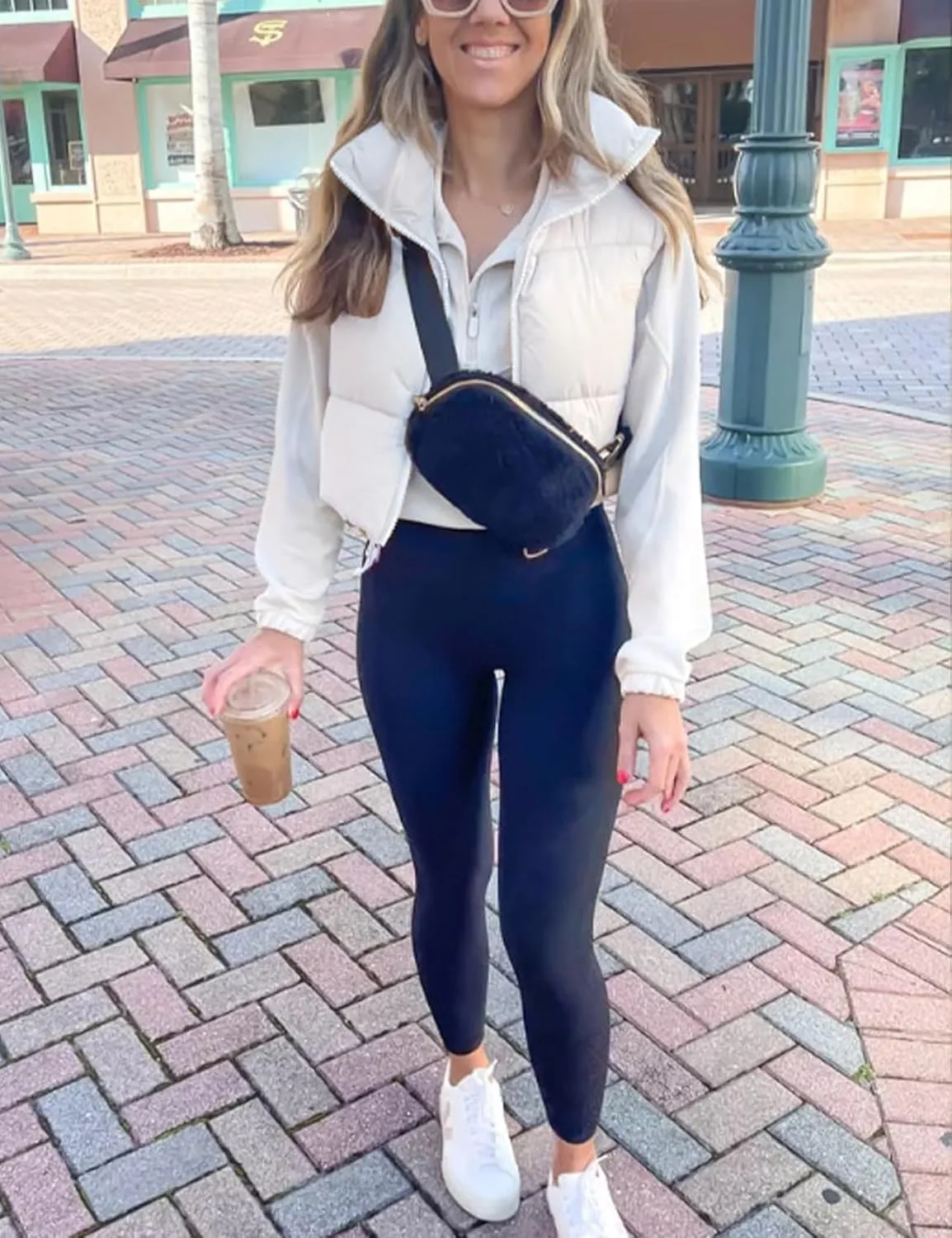 Gihuo Womens Cropped Puffer Vest Winter Crop Vest Lightweight Sleeveless Warm Outerwear Puffer Jacket Padded Gilet