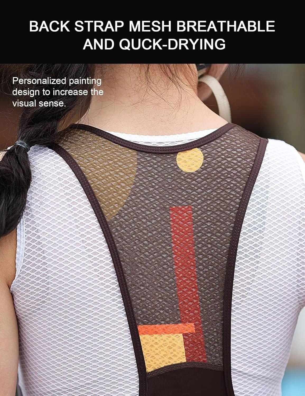 INBIKE Women's Cycling Bib Shorts with 3D High Density Sponge Padded Long Cycling Breathable Bib Shorts 