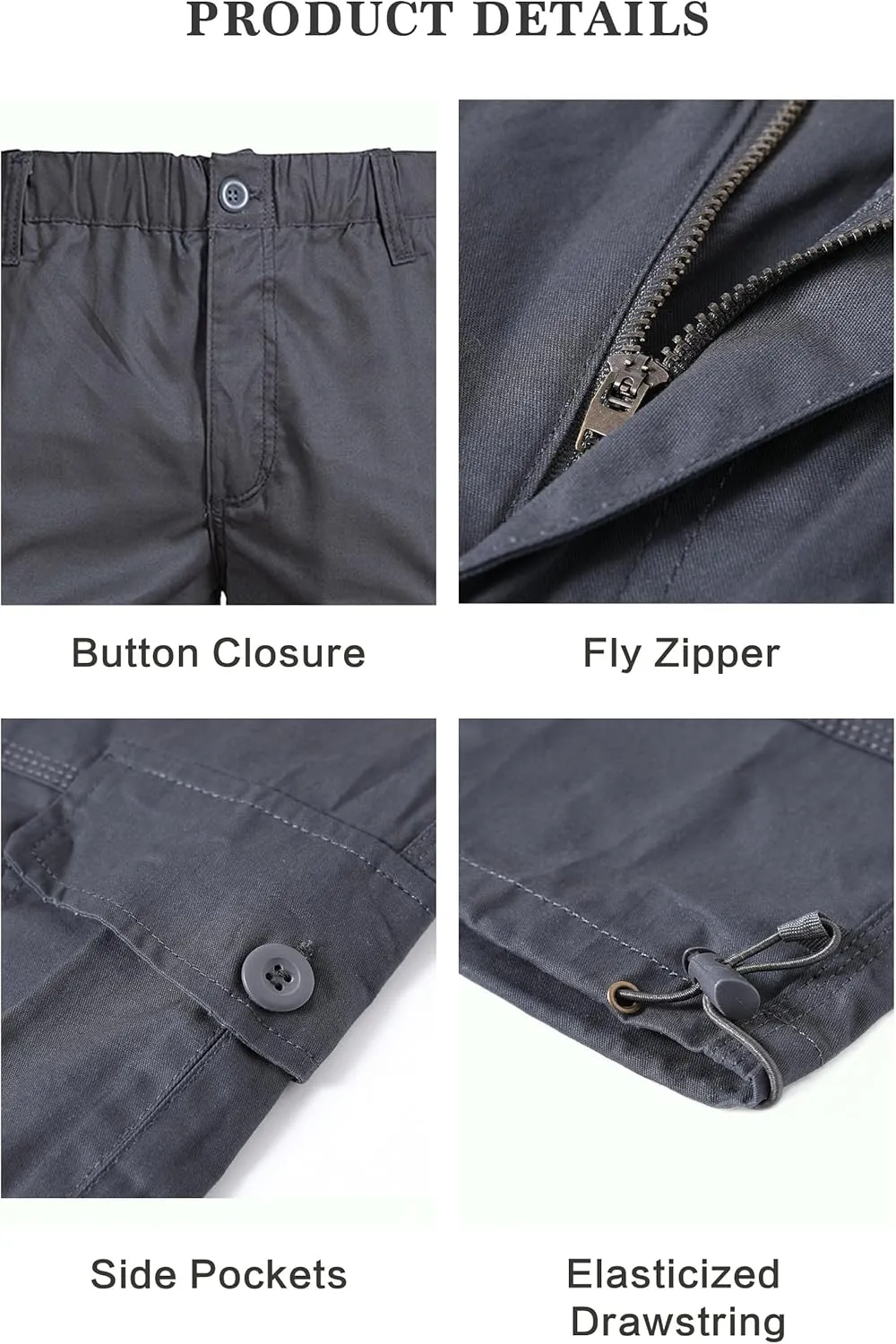 Men's Cargo Shorts with Multi-Pockets | Elastic Waist Cotton Relaxed Fit | 2025 Summer Casual