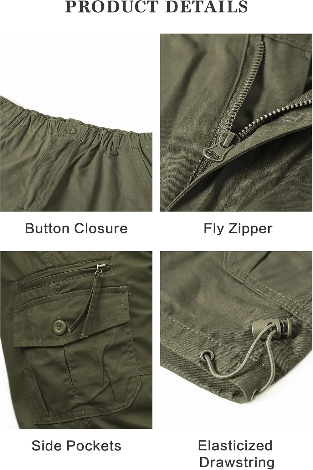 Men's Cargo Shorts with Multi-Pockets | Elastic Waist Cotton Relaxed Fit | 2025 Summer Casual