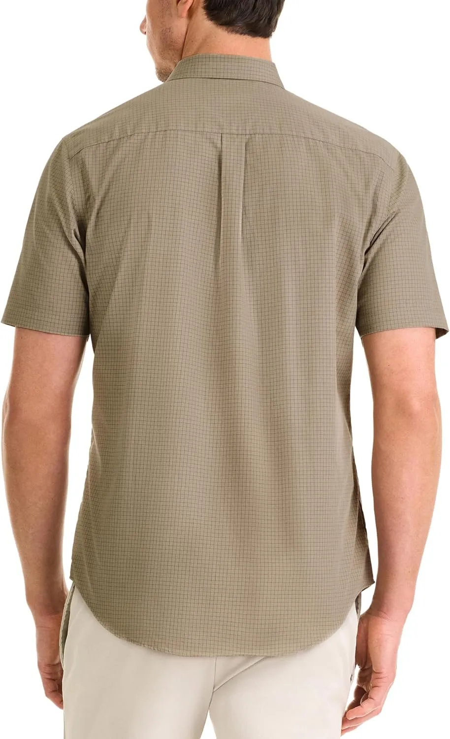 Van Heusen Men's Wrinkle Free Short Sleeve Button Down Check Shirt