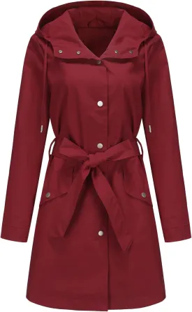 Women's Lightweight Anorak Utility Jacket Button Down Spring Waterproof Coat Fall Casual Hoodies