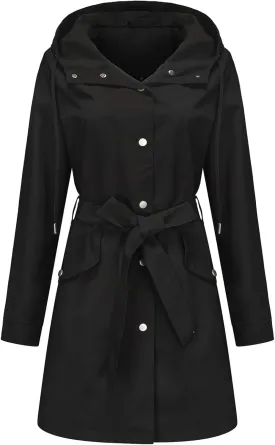 Women's Lightweight Anorak Utility Jacket Button Down Spring Waterproof Coat Fall Casual Hoodies