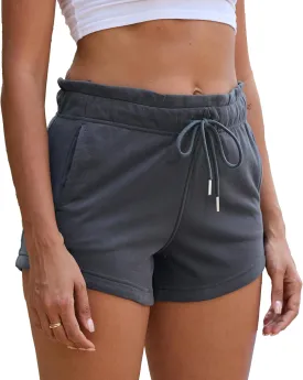 Women's Sweat Shorts Cotton French Terry Drawstring Summer Workout Casual Lounge Shorts with Pockets