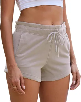 Women's Sweat Shorts Cotton French Terry Drawstring Summer Workout Casual Lounge Shorts with Pockets