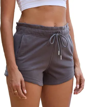 Women's Sweat Shorts Cotton French Terry Drawstring Summer Workout Casual Lounge Shorts with Pockets
